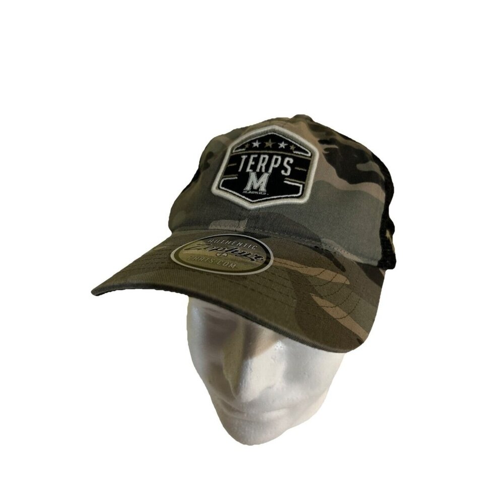 Maryland Terps Camouflage Mesh Trucker Hat With Adjustable Snapback By Zephyr Au